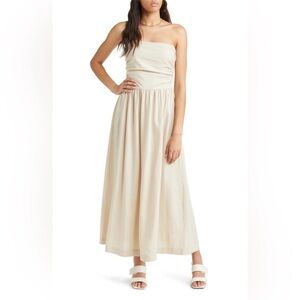 Open edit linen strapless dress. Size xxs. Worn once, perfect condition.